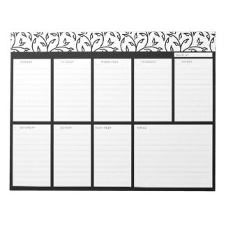 Floral Weekly Desk Pad Notizblock