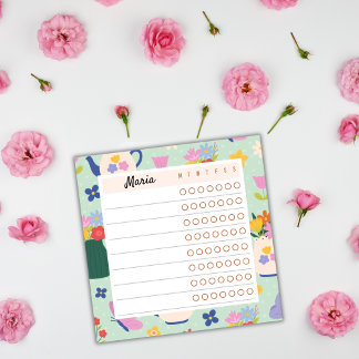 Floral Weekly Planner - Blossom Time Sticky Notes Post-it Klebezettel