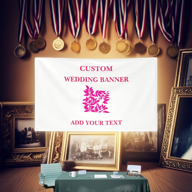 Floral Welcome Zuhause Farewell Banner | Benutzerd (Design your vinyl banner with zazzlemade flair! #zazzlemade #customvinylbanners)