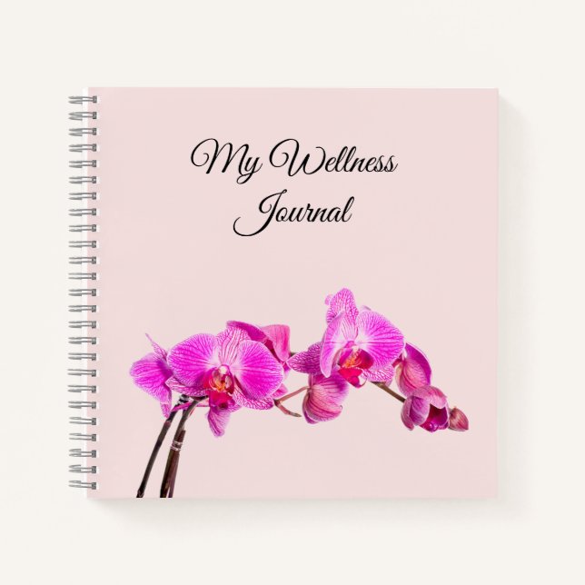 Floral wellness journal hellrosa Notizbuch (Vorderseite)