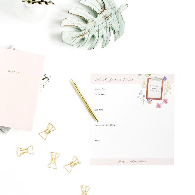 Floral Wellness Progress Tracker | Kundenhinweise Notizblock (Von Creator hochgeladen)