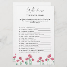 Floral Wer kennt das beste Spiel der Braut