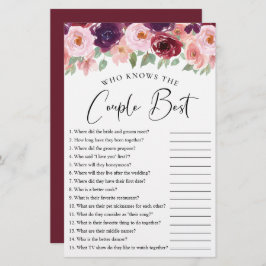 Floral Wer kennt das Paar Beste Dusche Spiel