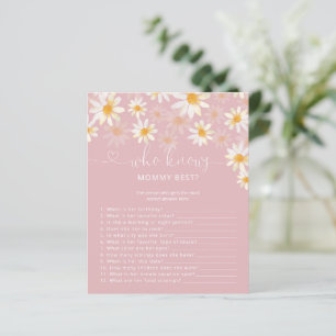 Floral Wer Mommy Best Baby Shower Game kennt