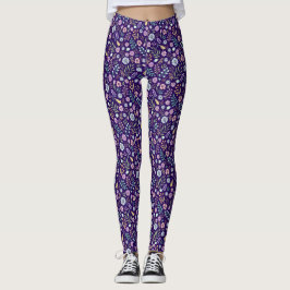 Floral Whimsical Boho Muster Leggings