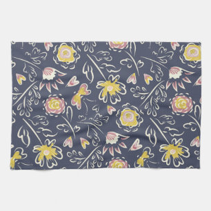 Floral Whirlwind Geschirrtuch