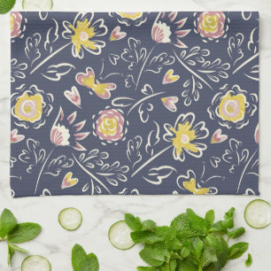 Floral Whirlwind Geschirrtuch