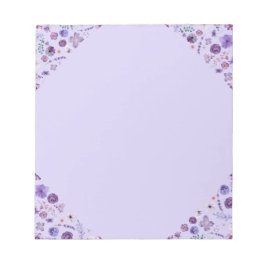 Floral Whisper Notepad - Soft Lavender Serenity Notizblock