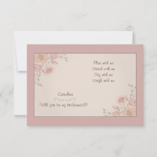 Floral Whispers Bridesmaid Cards Einladung