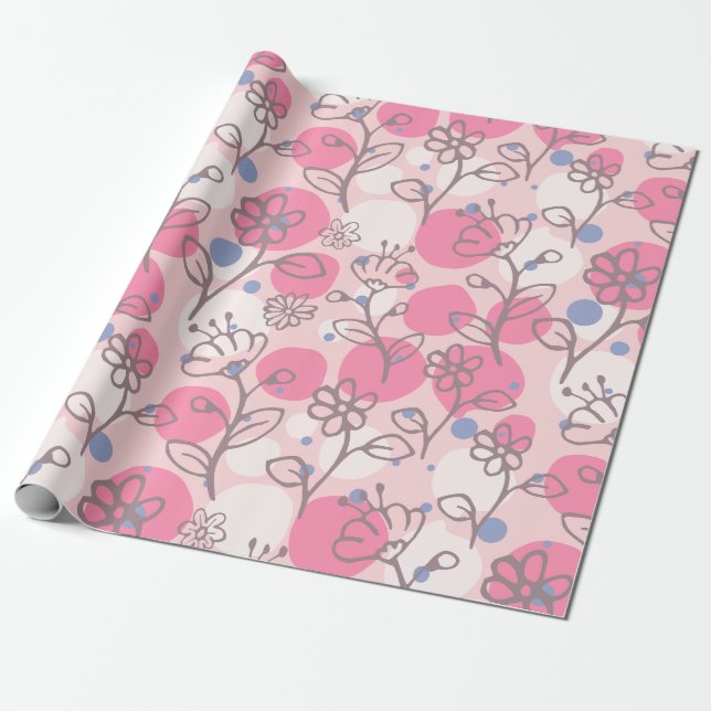 Floral Whispers: ZazzleWrapMagic Exklusive Wraps Geschenkpapier (Ungerollt)