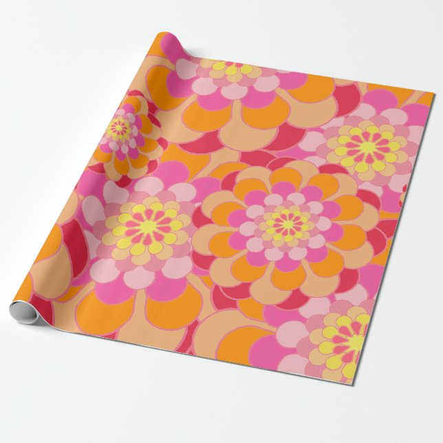 Floral Whispers: ZazzleWrapMagic Exklusive Wraps Geschenkpapier (Ungerollt)