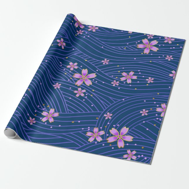 Floral Whispers: ZazzleWrapMagic Exklusive Wraps Geschenkpapier (Ungerollt)
