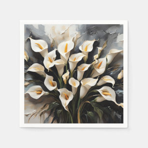 Floral White Calla Lily Serviette