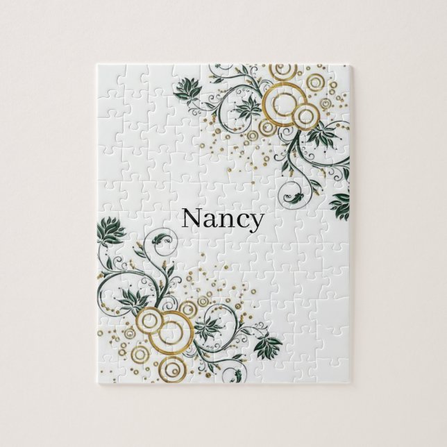 Floral White Jigsaw Puzzle Daisy (Vertikal)