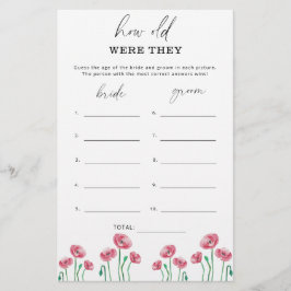 Floral Wie alt waren sie Brautspiel