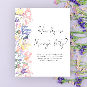 Floral Wie groß ist Mama's Bauchspiel Poster