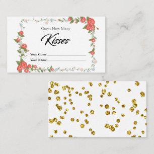 Floral Wie viele Kisses Bridal Umschließungskarte Begleitkarte