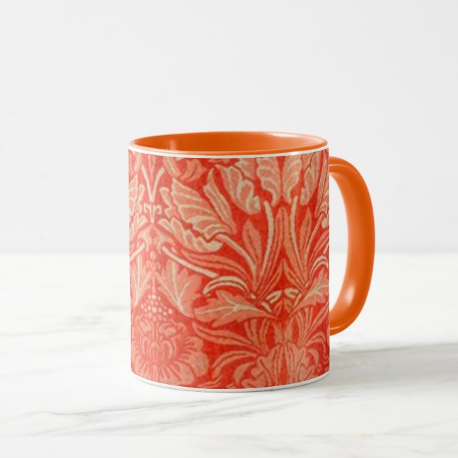 Floral William Morris Pattern Tasse (VorderseiteRechts)