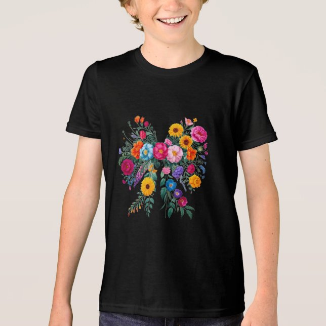 Floral Wings Tri-Blend Shirt (Vorderseite)