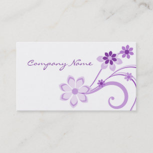 Floral Wirbel Business Card, Lavendel Visitenkarte