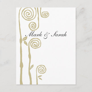 Floral Wirbel Taupe UAWG RSVP Karte