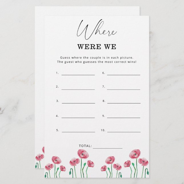 Floral Wo waren wir Brautparty (Vorne/Hinten)