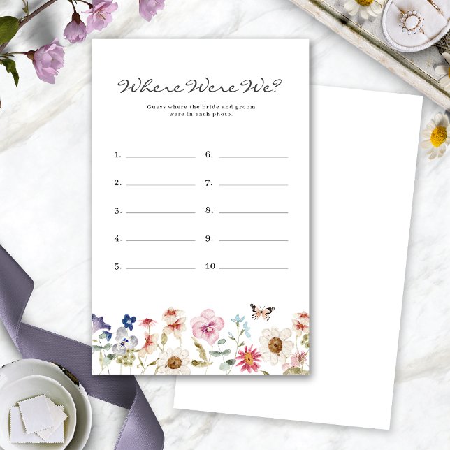 Floral wo waren wir Bridal Game (Floral Where Were We Bridal Game by Painted Paperie
)