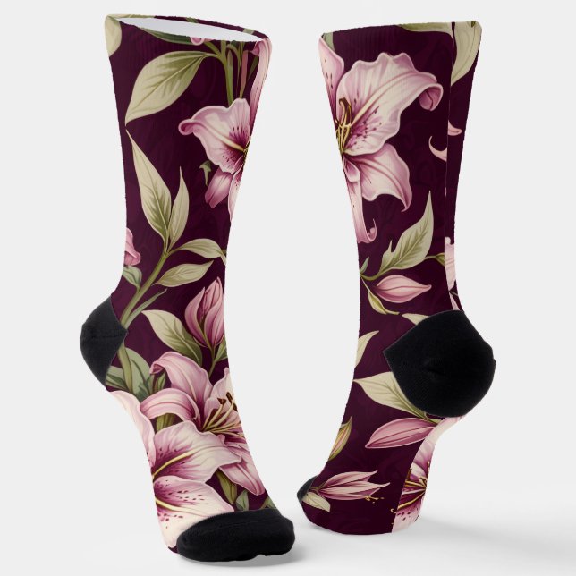 Floral Women's Socks Socken (Gewinkelt)