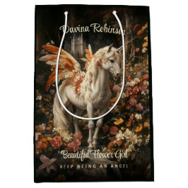 Floral Woodland verzaubert Fantasy Fairy Horse Mittlere Geschenktüte