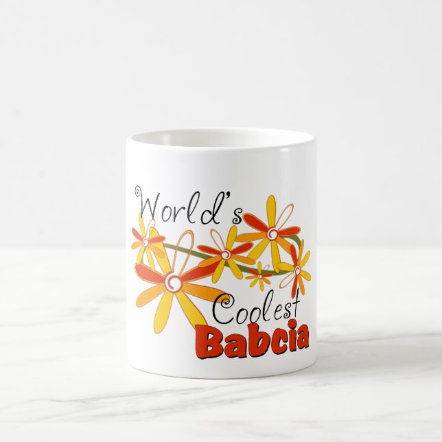 Floral World ist das Coolstste Babcia Tasse (Mittel)