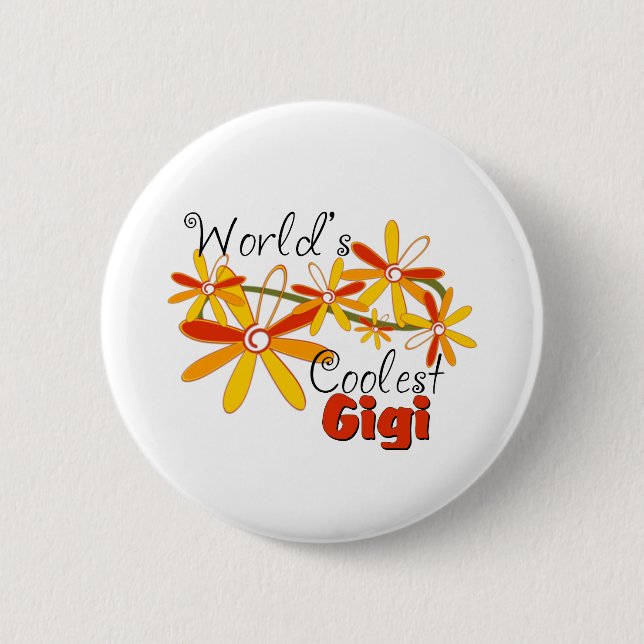 Floral World's Coolste Gigi Button (Vorderseite)