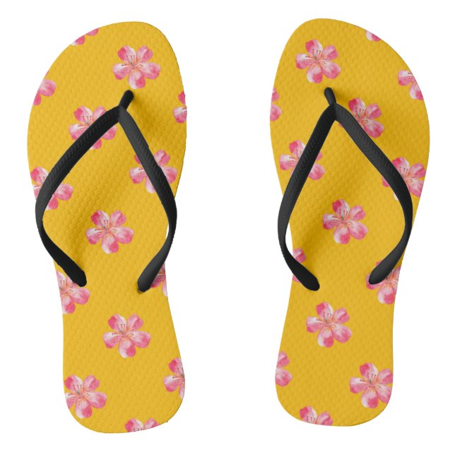 Floral Wrap Dress Flip Flops (Fußbett)