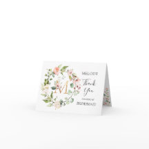 Floral Wreath Bridesmaid Monogramm