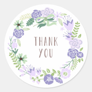 Floral Wreath   Danke Stickers