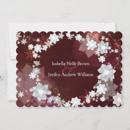 Floral Wreath Einzigartige Winterhochzeit Einladung