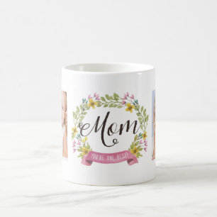 Floral Wreath Fotovorlage für die Mama Kaffeetasse