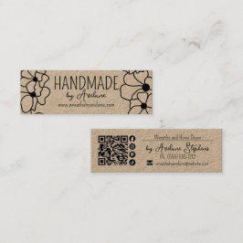 Floral Wreath Handmade | Handgefertigte Visitenkar Mini Visitenkarte