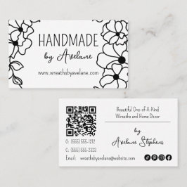 Floral Wreath Handmade | Handgefertigte Visitenkar Visitenkarte