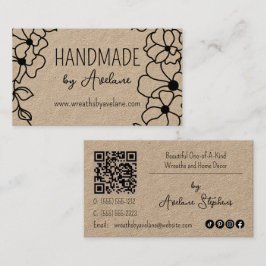 Floral Wreath Handmade | Handgefertigte Visitenkar Visitenkarte