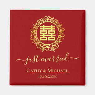 Floral wreath Hochzeit rot chinesische Hochzeit Magnet