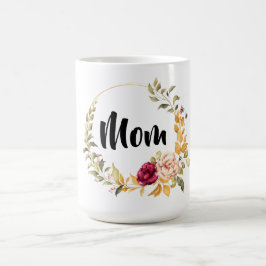 Floral Wreath Monogramm Kaffeetasse
