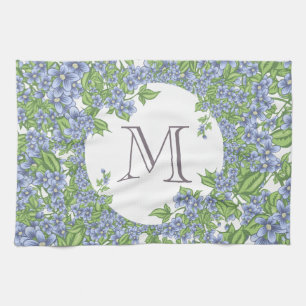 Floral Wreath Monogramm Küchentuch