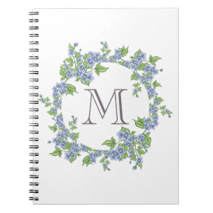 Floral Wreath Monogramm Notizblock