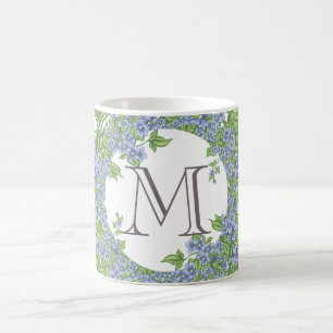 Floral Wreath Monogramm Tasse
