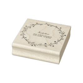 Floral Wreath Rubber Stamp Gummistempel