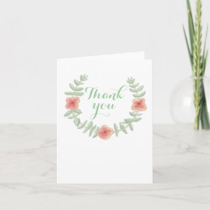Floral Wreath Vielen Dank Dankeskarte