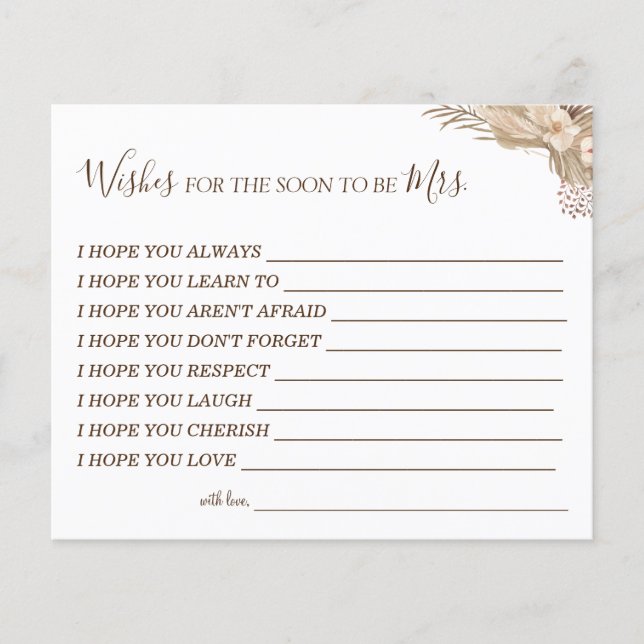 Floral wünscht sich, dass der Bald Frau Card wird Flyer (Vorne)