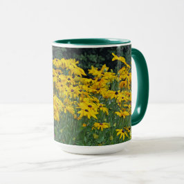 Floral Yellow Daisies Garden Foto Tasse