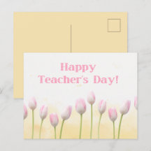 Floral Yellow Happy Teachers Day