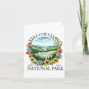 Floral Yellowstone Nationalpark California Camping Karte